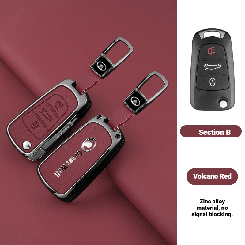 

Alloy Car Key Case Cover For Great Wall Haval Hover Wingle 5 6 H3 H5 H6 H1 H3 C30 C50 M4 3 Buttons Protector Keychain Accessory