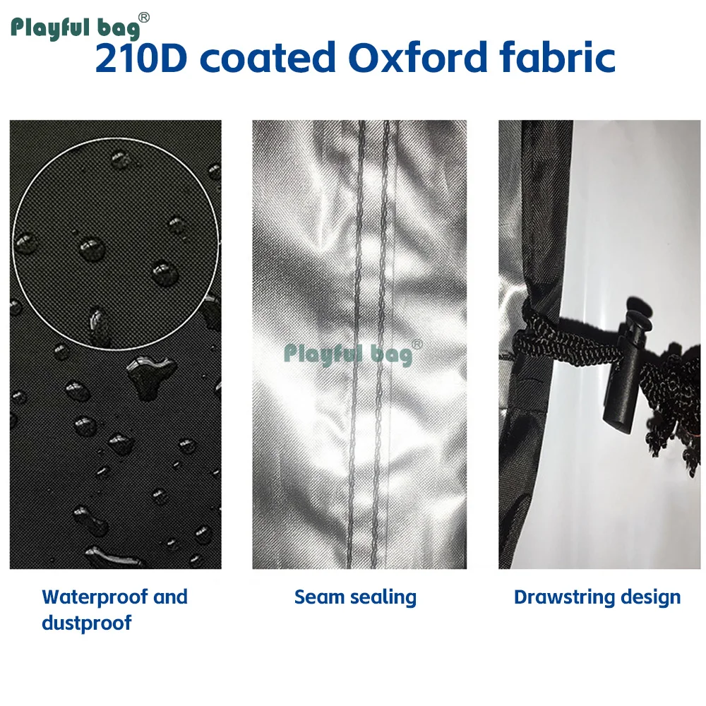 210D Oxford Fabric Lawn Mower Cover Waterproof Dustproof Universal Fit Push Mower Protector for Storage NA117