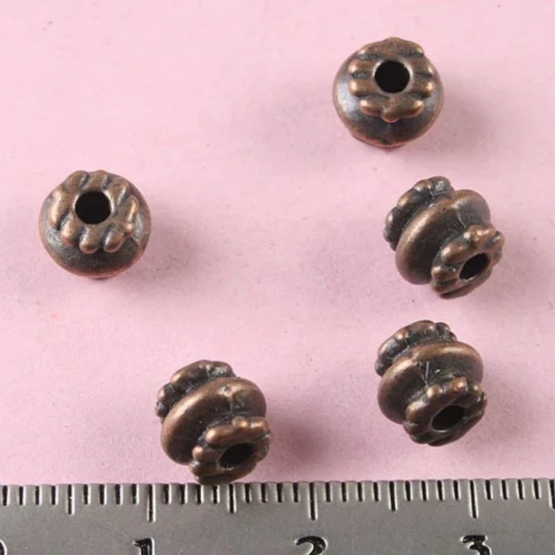 

60pcs copper tone pulley shape spacer beads h1795