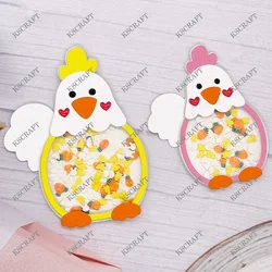 KSCRAFT Cute Chicken Shaker Metal Cutting Dies Stencils for DIY Scrapbooking Decorative Embossing DIY Paper Cards