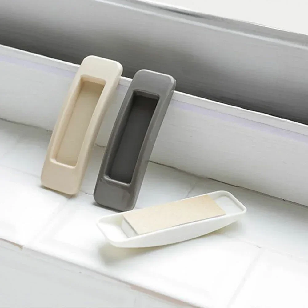 2PCS Glass Window Handles Cabinet Drawer Handles Adhesive Sliding Door Knob Wardrobe Handle Paste Furniture Door Pull