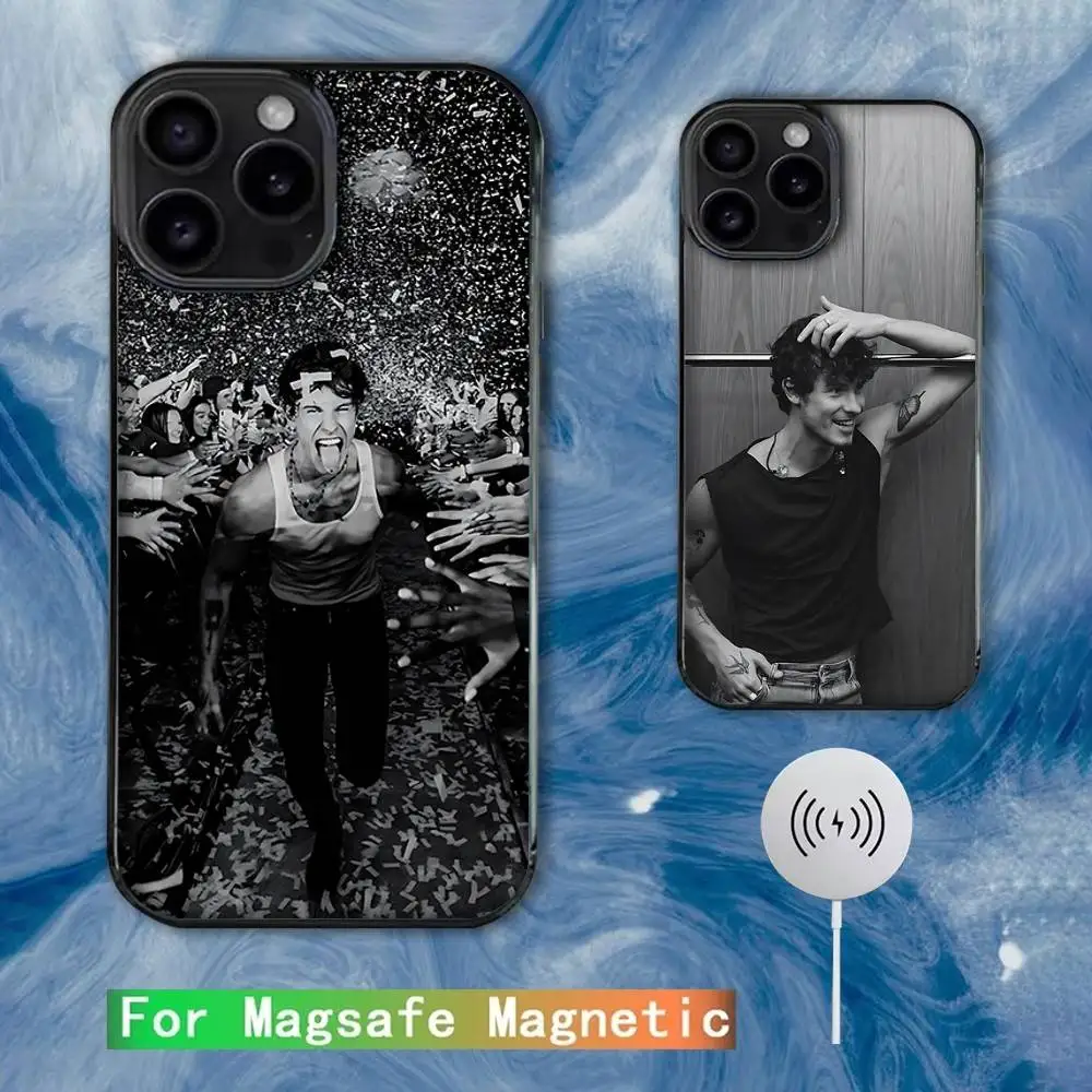 

Singer S-Shawn M-Mendes Phone Case For iPhone 17,16,15,14,13,12,11,Pro,Max,Plus,Mini,SE4,E Magnetic Magsafe Wireless Charging