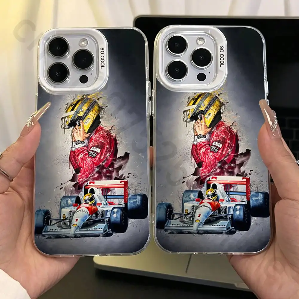 

A-Ayrton Senna Phone Case for iPhone 17 16 15 14 ProMax 13 11 Pro Max air Plus Matte IMD Laser Cover