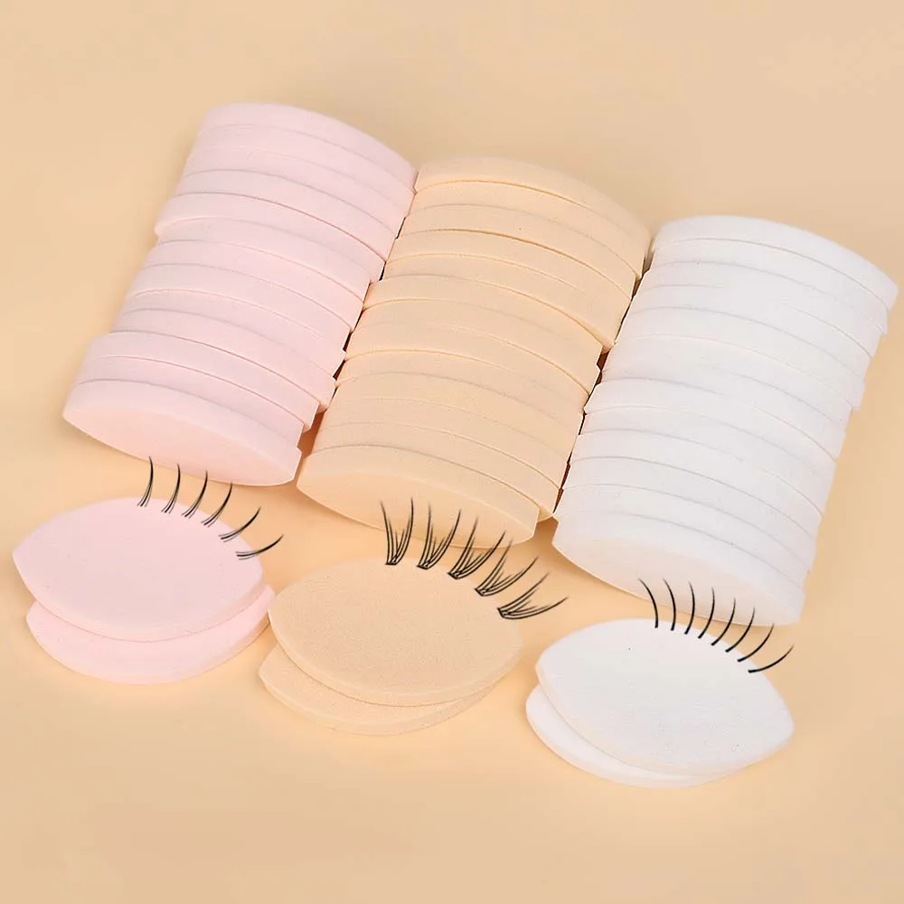 แผ่นรองขนตาปลอมแบบใช้ซ้ำได้ 20/100 ชิ้น สำหรับฝึกต่อขนตา อุปกรณ์ฝึกต่อขนตา ฟองน้ำสำหรับฝึกต่อขนตา