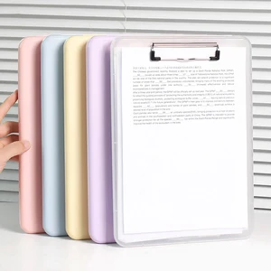 Korean Simple Office Stationery Metal clip, writing clipboards, file bag, file bag, sweet color, school work, size A4 8 Main Sales A4 - №2