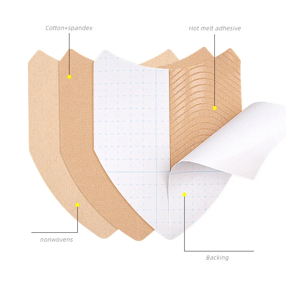 10PCS Thigh Inner Anti Chafing Stickers, Disposable Self Adhesive Thighs Tape Patch Elastic Breathable Thigh Lift Skin Tape