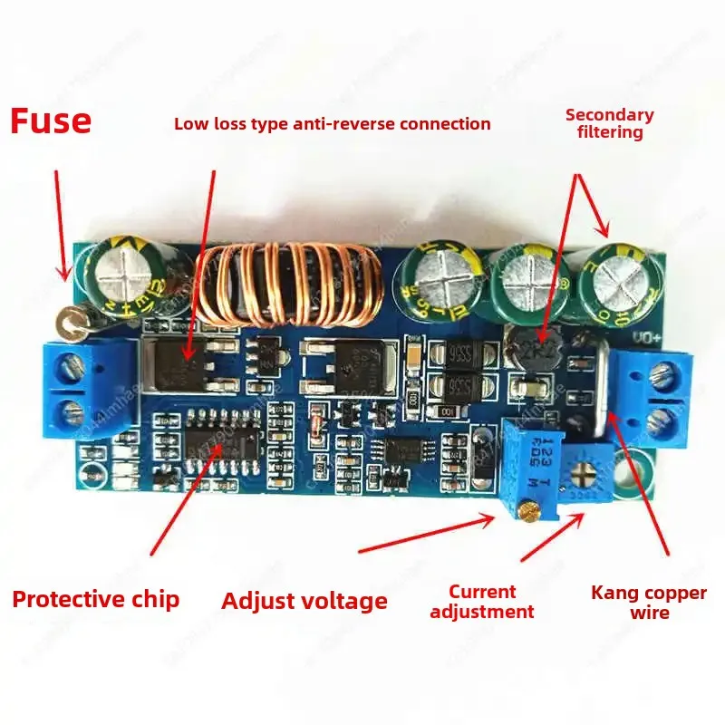 DC-DC Automatic Step-up and Step-down Power Supply Module, Constant Current Step-down Boost, Universal