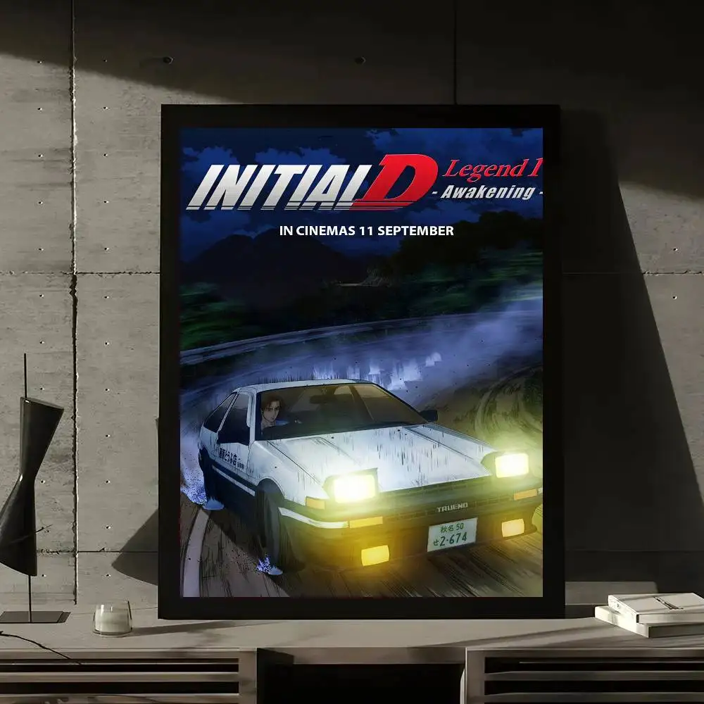 DI-Initial D أنيمي ملصق معرض يطبع ذاتية اللصق ديكور المنزل الديكور صور مطبوعة للحوائط غرفة المعيشة ملصق