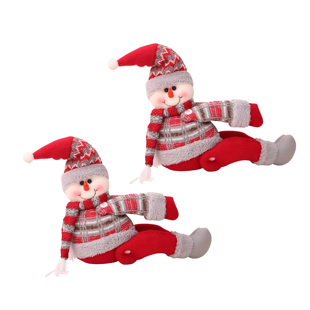 

2 pcs Christmas Buckle Snowman Design Shaped Curtain Buckle For Home Tieback Bright Colors Cartoon Home Holiday Decor