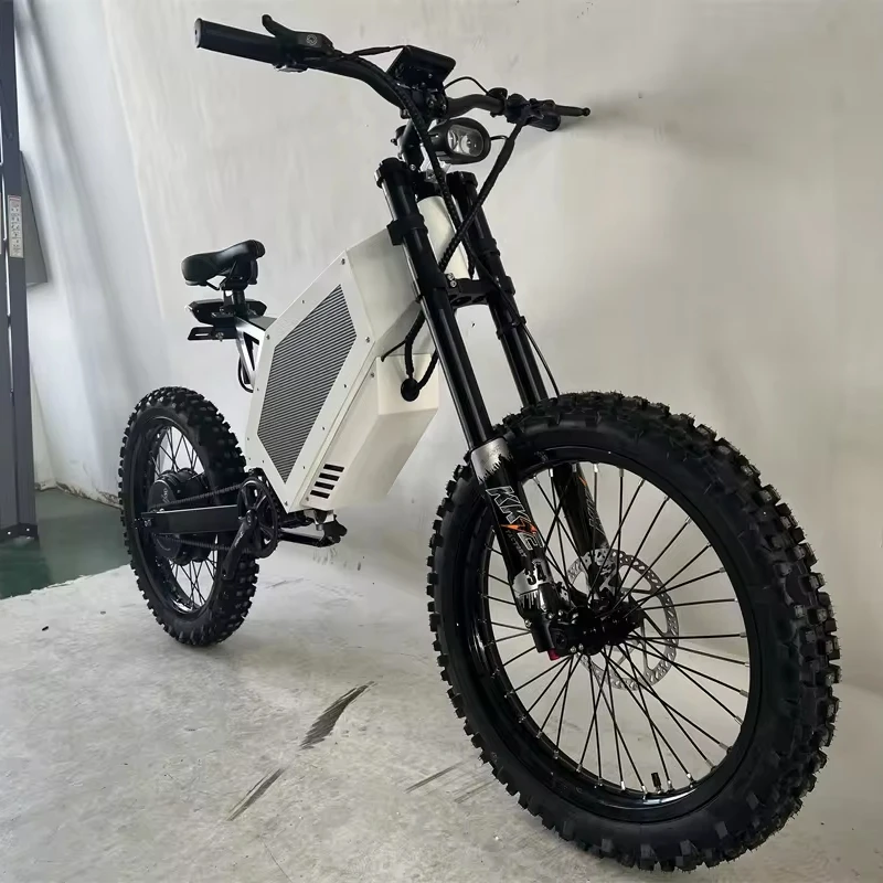 SS60 72v 5000w Electric Hybrid Bike For Long Range Full Suspension Stealth Bomber Design 26 Inch Fat Tire Mountain Dirt