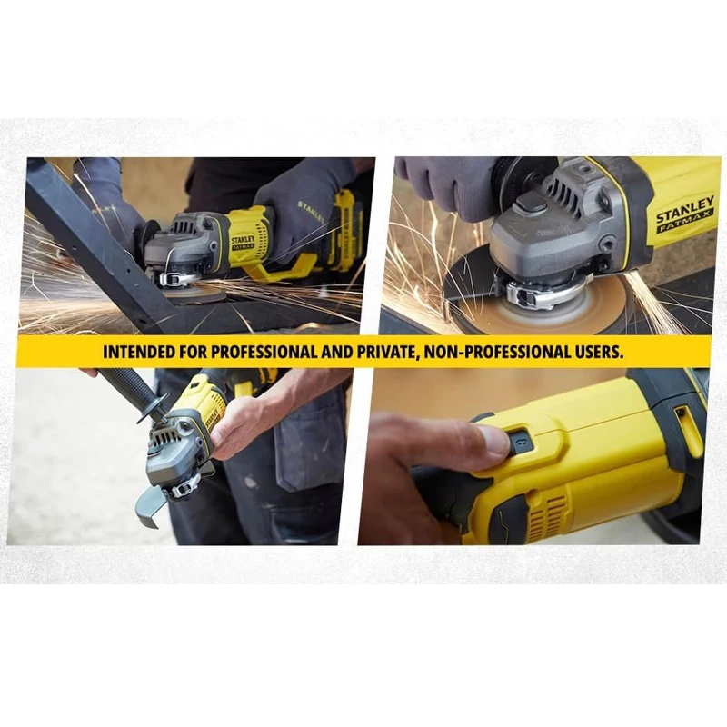 أداة طحن زاوية STANLEY 20 فولت ليثيوم أيون 4 بوصة SCG400 أداة طاقة لاسلكية، ماكينة طحن القطع 100 مم، أداة عارية للخشب المعدني DIY