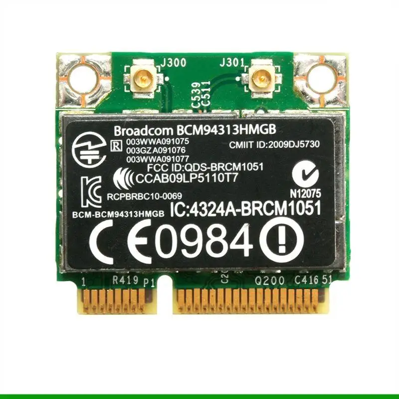 

U55C BCM94313HMGB 802.11n 150Mbps Half Mini PCie Wireless WiFi Card BT-compatible for HP 210 G1/820 G1/840 G1