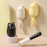 Cute Cat-Shaped Lint Roller with Dust Paper Portable Cloth-Removing Sticky Roller Clothes Sofa Pet Hair Remover Brush