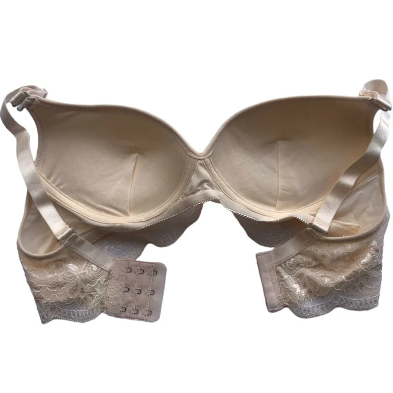 Silky Wire Free Sexy Bra Comfort Soft Exterior Lace Design Underwear Women Thin Breathable Cup Solid Color Soutien Gorge