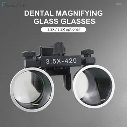 Dental Loupes Accessories 2.5X 3.5X Coated Optical Lens With Clip Magnifying Glass Galilean Binocular Dental Magnifier