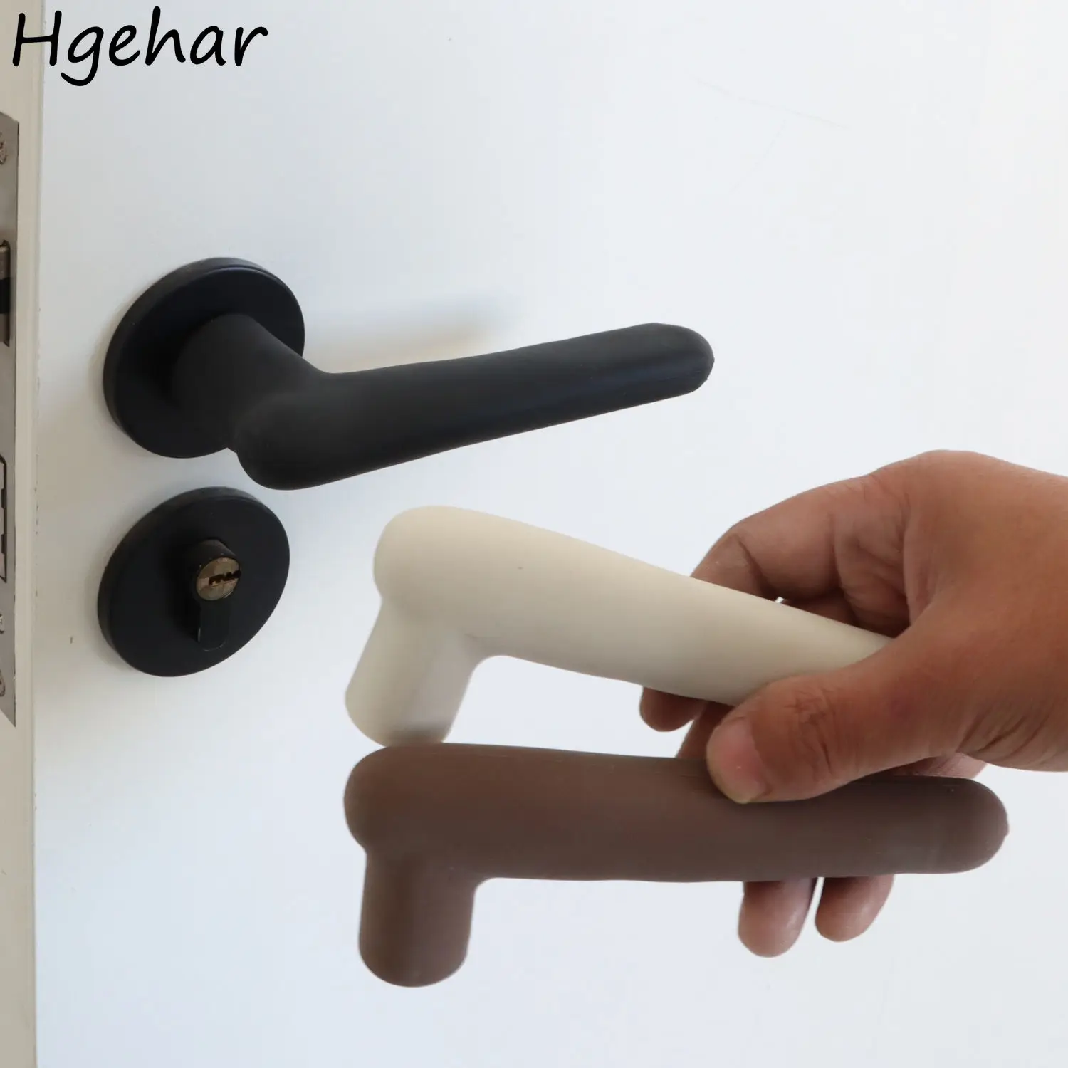 Silicone Door Knob Covers Household Simple Bedroom Bathroom Protective Doorknob Glove Anti-collision Non-slip Anti-static Home