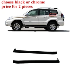 2 Pcs Third Outside Window Chrome or Black Rubber for Land Cruiser Prado 120 2003-2009 for Lexus GX470 75670-60070 No for 3 Door