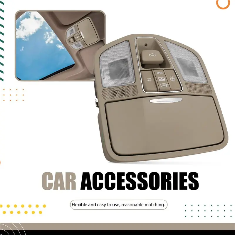 Overhead Lamp Sunroof Switch For Santa Fe 928002W100 Roof Reading Light Assembly Beige
