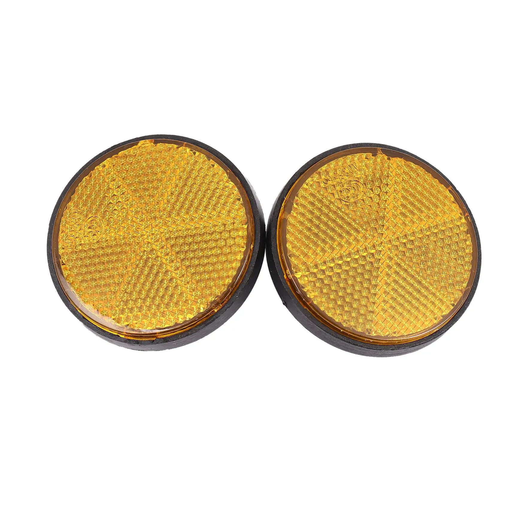 2 x 2inch Round Orange Reflectors Universal For Motorcycles ATV Bikes Dirt Bikes