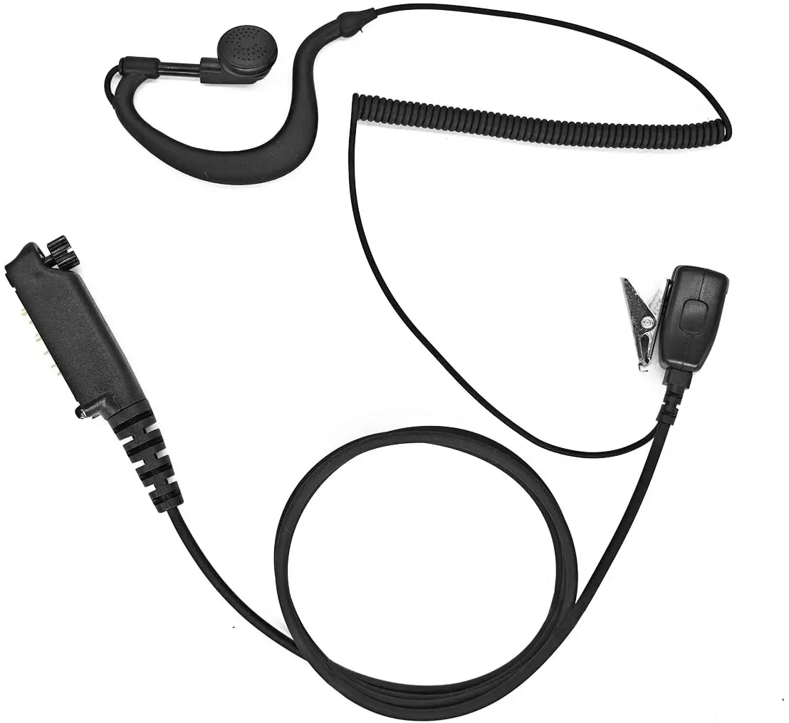 Ohrhörer Headset für Sepura Stp8000 Stp8030 Stp9000 Walkie Talkie Zwei-Wege-Radio Kopfhörer Mikrofon schwarz