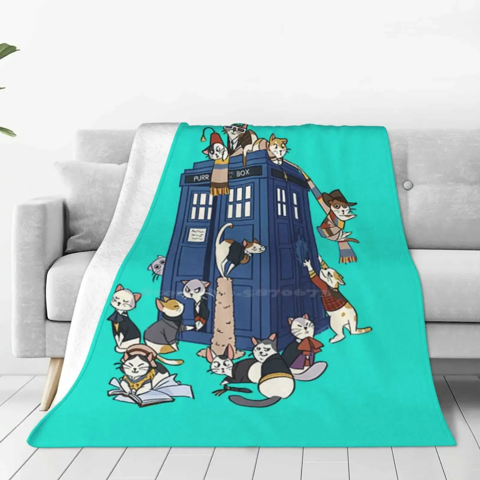 Doctor Cat New Arrival Fashion Leisure Warm Flannel Blanket Nerd Geek Whovian The Doctor Dr David Tennant Space Sci Fi Tv