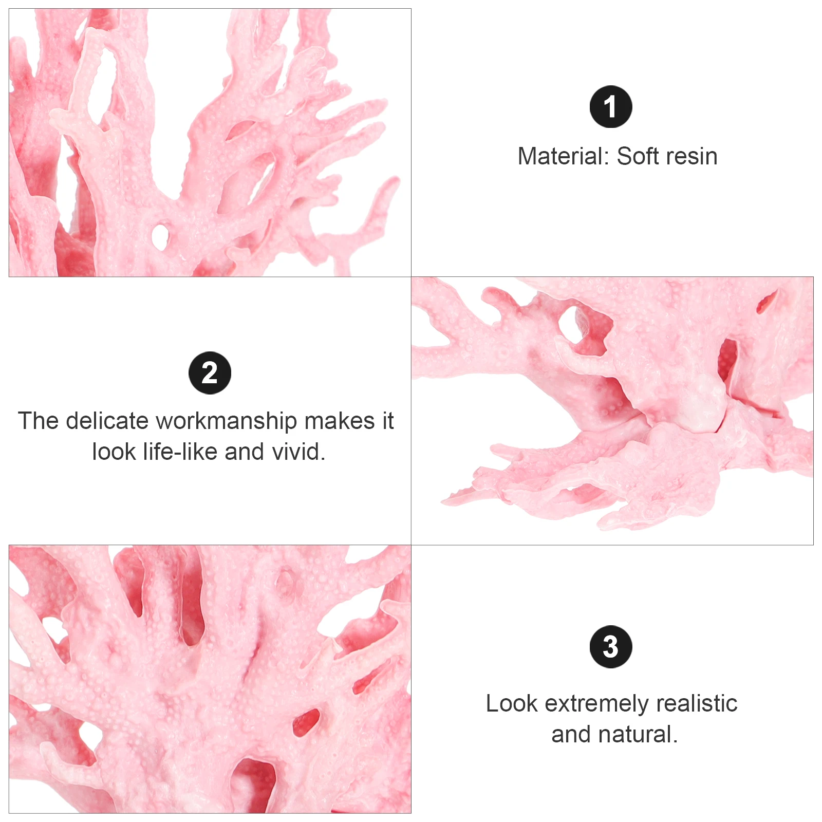 

Realistic Resin Coral Aquarium Decorations Lifelike Fish Tank naments Safe Underwater PlantDecorative Accessory