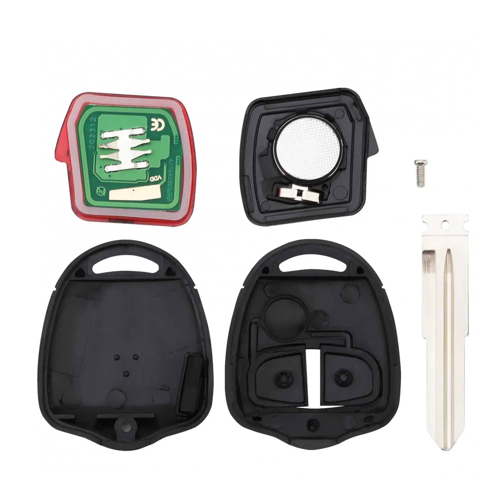 433MHz 2 Buttons Car Remote Key Fob Shell Fit for Mitsubishi Outlander Lancer L200 ID46 Chip MIT11 Blade Key Fob Case Cover