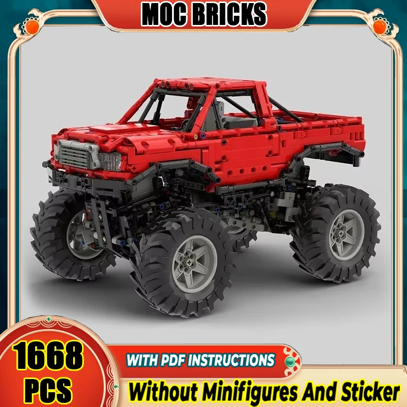 

Moc Building Bricks Monster Truck Model Technology Modular City Car Model Blocks Construstion DIY Assembly Toy Gifts