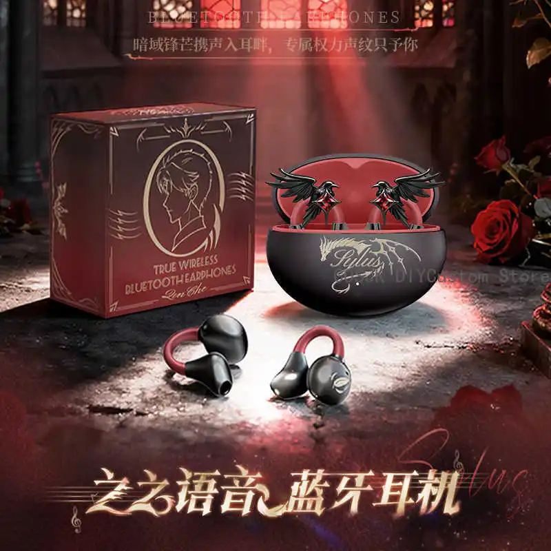 Love and Deepspace Sylus Otome Game Cosplay Bluetooth Headset Cartoon BlueTooths Earphone Ear Clip Headphones Bone Conduction