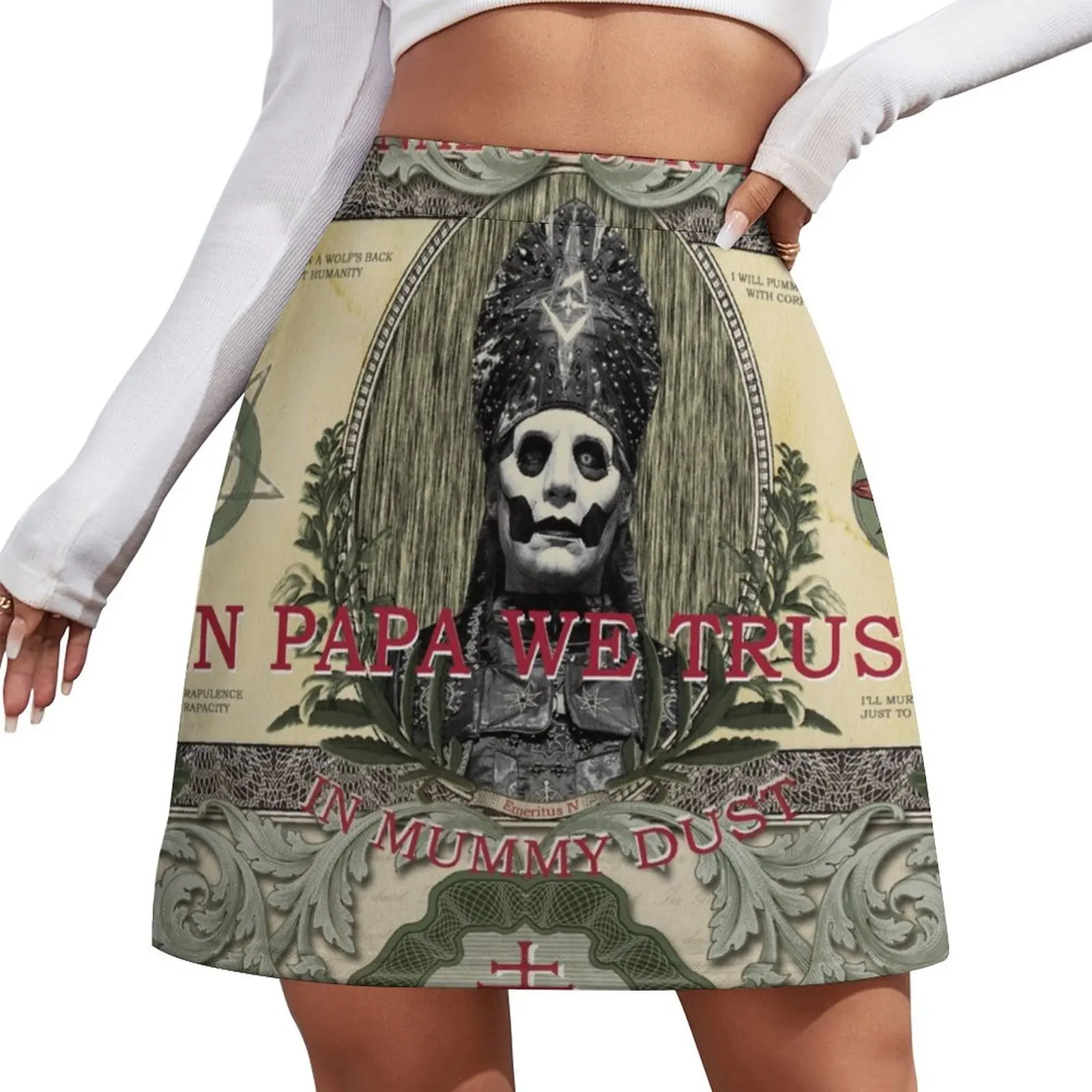 

In Papa We Trust Mini Skirt women's skirt 2025 trend skirts for women skirts for womens Mini Skirt