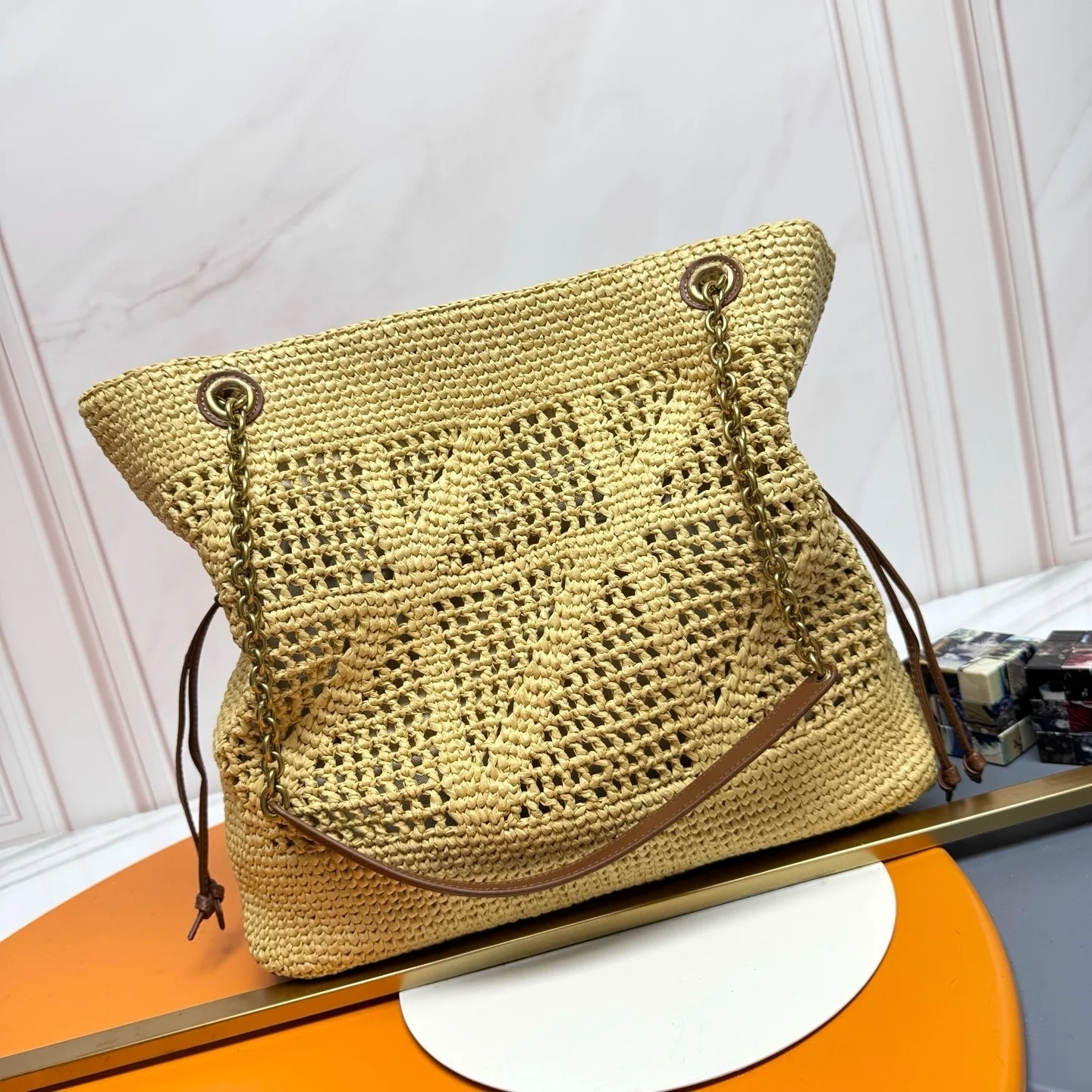 2026 Handmade Single-Shoulder Design Openwork Lazy Grass Weave Style Shoulder Bag Fashionable Handbag for Women