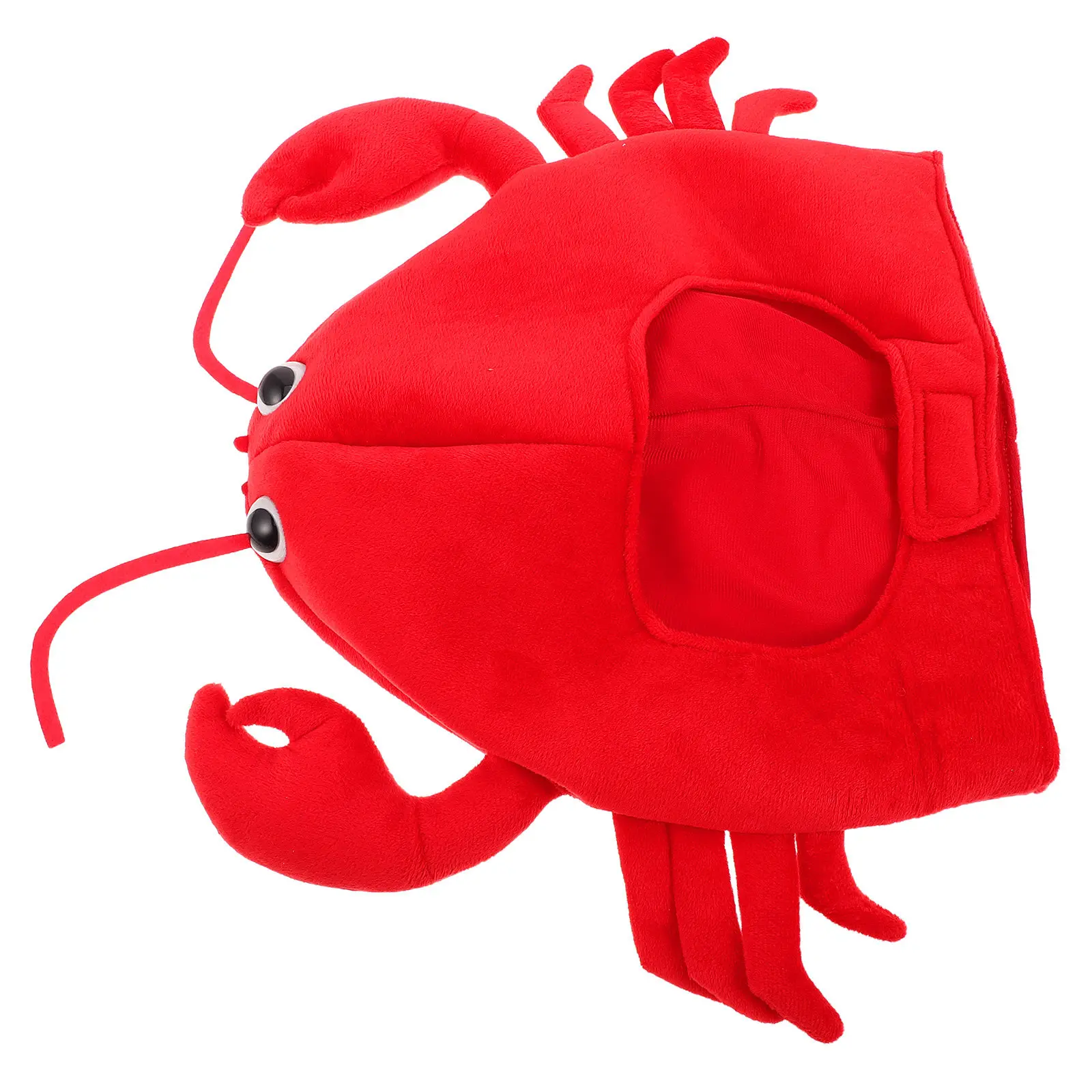 Lobster Hat Realistic Design Adjustable Strap Headpiece for Beach Theme Parties Halloween Festivals Adults Children