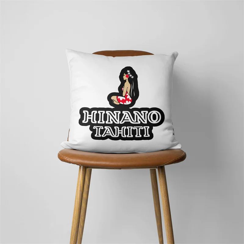 Hinano Tahiti Pillow Case Home Decorative Gift Sofa Car Cushions 45x45cm Square Pillowcase Chair Pillow Cove 500