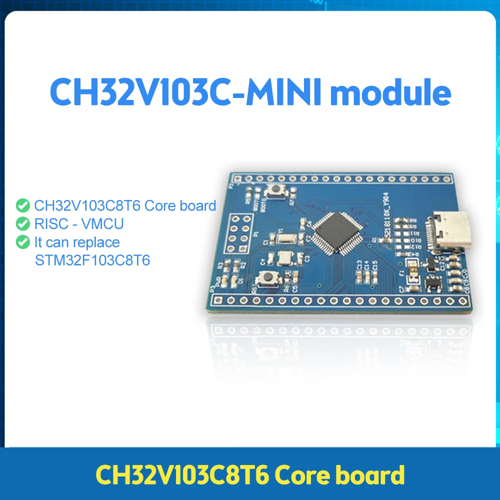 CH32V103C8T6 płyta główna płyty rozwojowe 2.7-5.5V RISC-V MCU może zastąpić STM32F103C8T6 80MHz dla przemysłowych medycznych