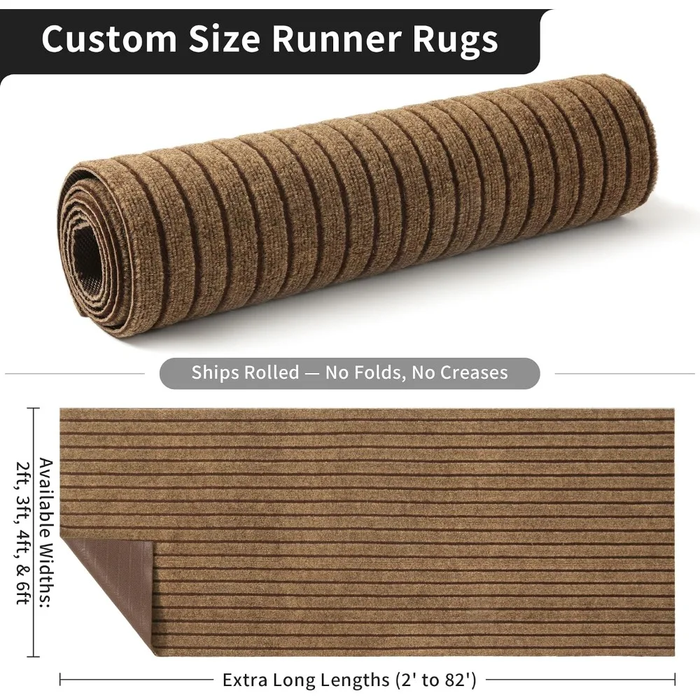 MIDUO 4ft x 12ft Runner Rug Non Slip Indoor Outdoor for Hallway