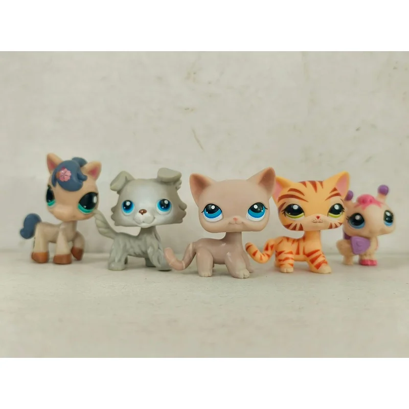 

5pcs/lot LPS Figure Cat Dog Bee Horse #363#228 Mini Pet Shop Kid Toy
