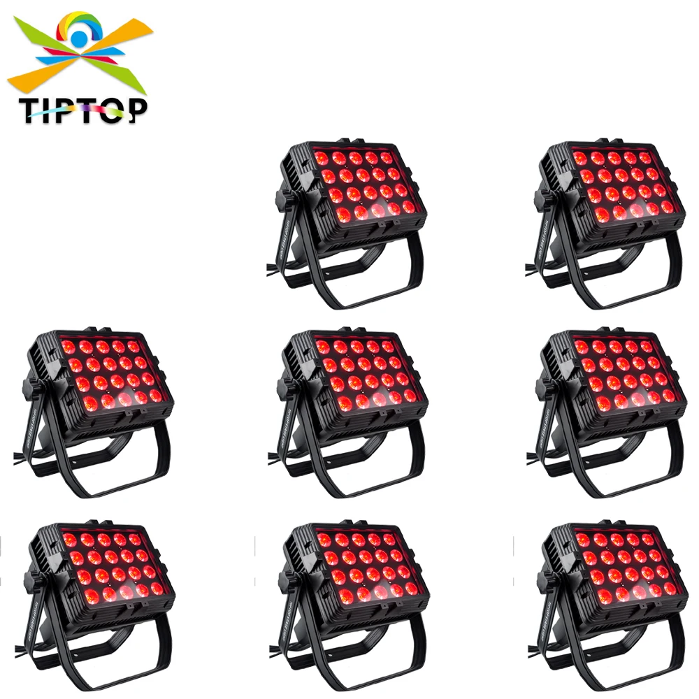 TIPTOP 20X18W Aluminum Waterproof Led Wall Washer Light Outdoor DMX Lighting RGBWA UV 6IN1 25 Degree Lens Wide Beam Angle