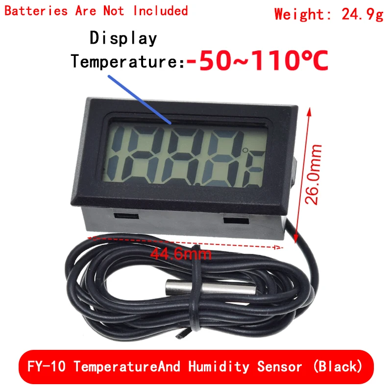 Mini termometro digitale LCD utilizzato per la temperatura del congelatore-50-110 ℃ termometro da frigorifero sonda impermeabile per interni ed