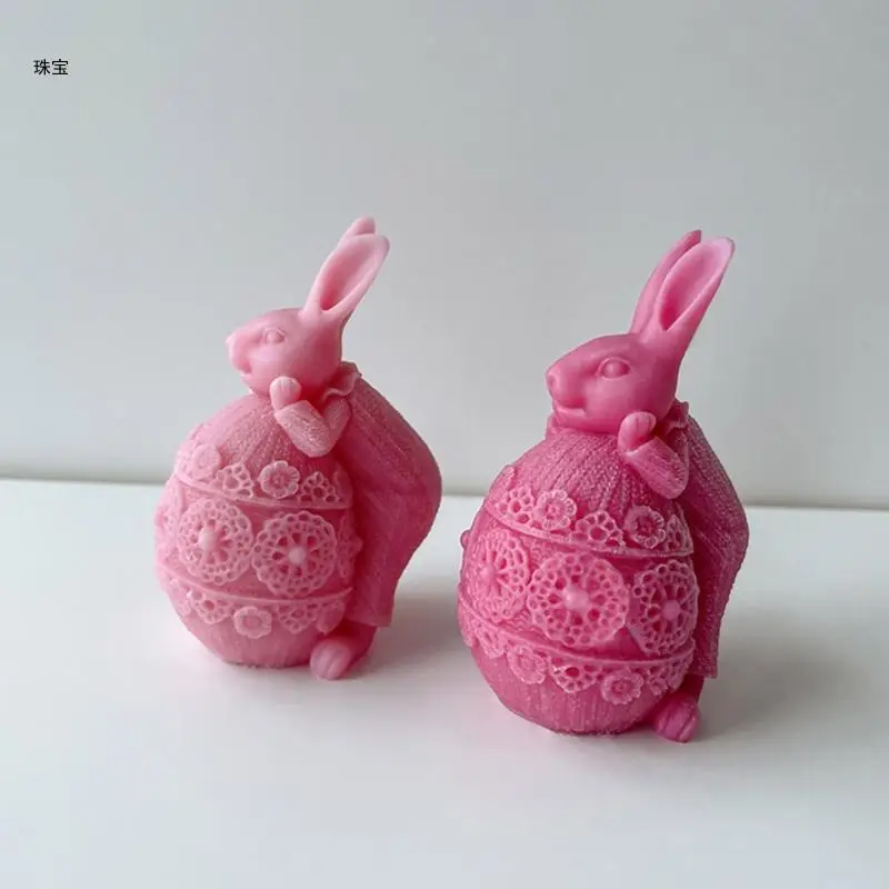 X5QE Epoxy Handmade Soap Mold Rabbit Decoration Mold for DIY Soap Decorations