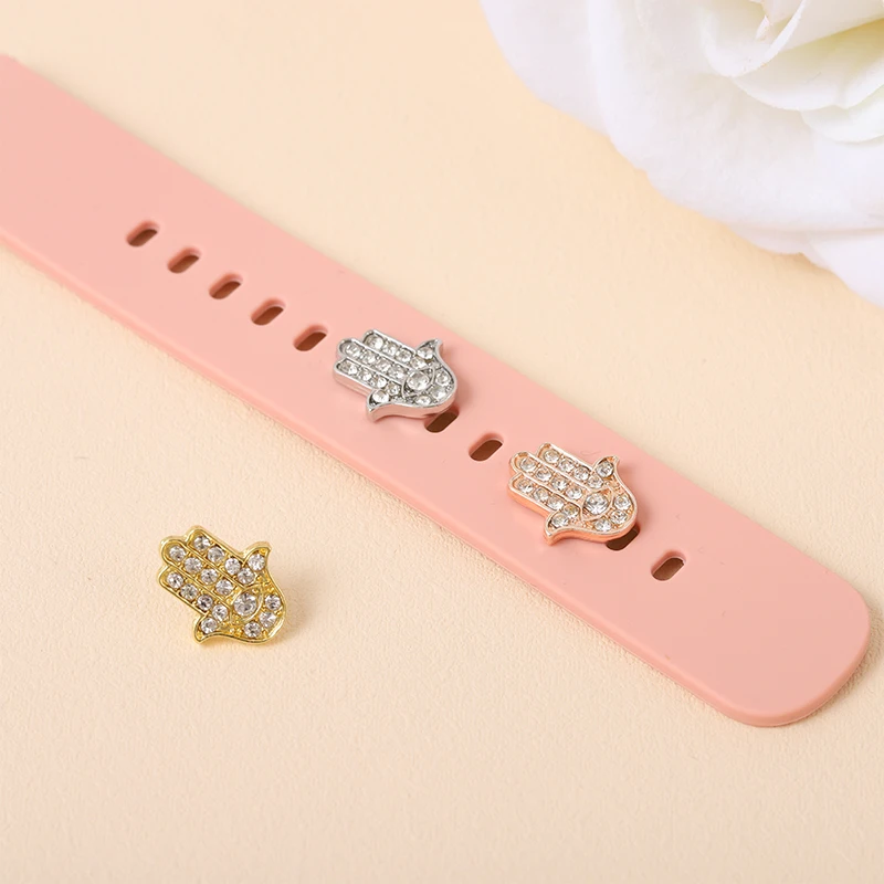 Watchband Decorative Charms Silicone Strap Metal Decoration for Apple Watch Band Accessories Jewelry Charm for Iwatch Bracelet