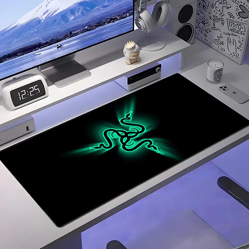 

Коврик для мыши Razer, большой противоскользящий резиновый игровой коврик для мыши, прочный настольный коврик с толстым швом, подходит для офиса и игр