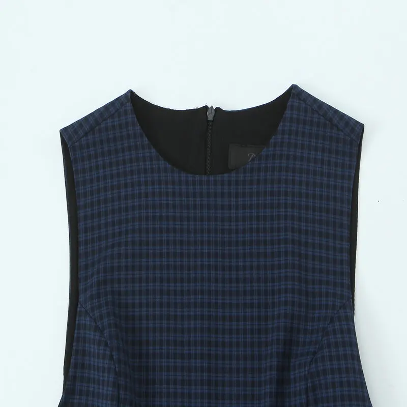 Outono 2025 feminino design sentido xadrez em camadas decoração ort dr scvel fino ajuste redondo ne casual outro material dr