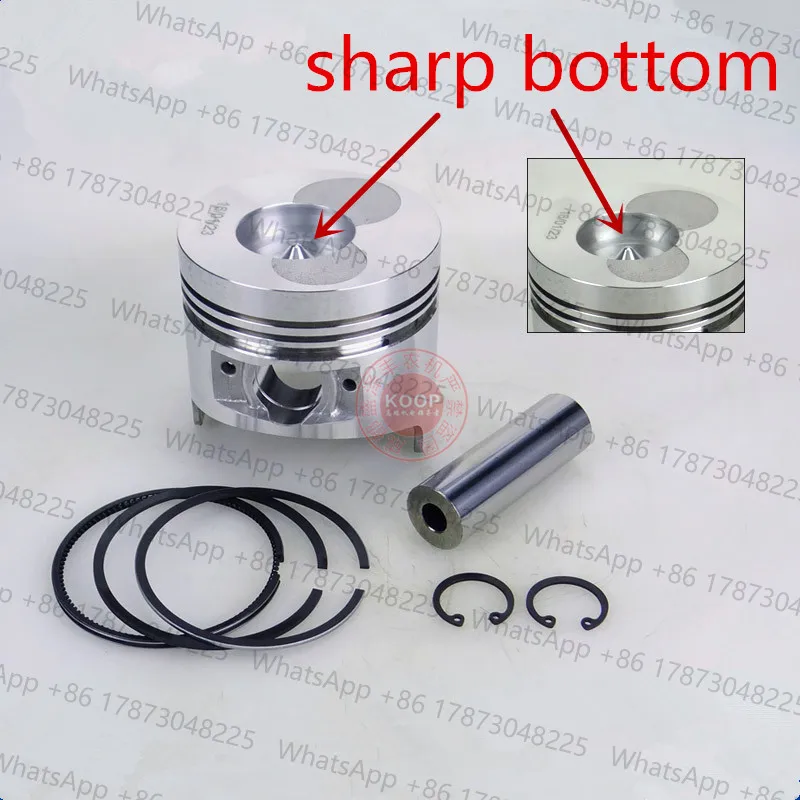 

Piston kit 86mm (sharp bottom) for Yanmar L100 diesel engine piston+ring+ pin+ clip replacement