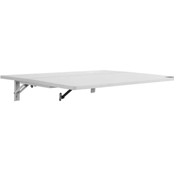 VEVOR Wall Mounted Folding Table, 31.5' x 19.69' Wall Mount Drop Leaf Table, Floating Desk with Iron Bracket, Fold Down Desk for