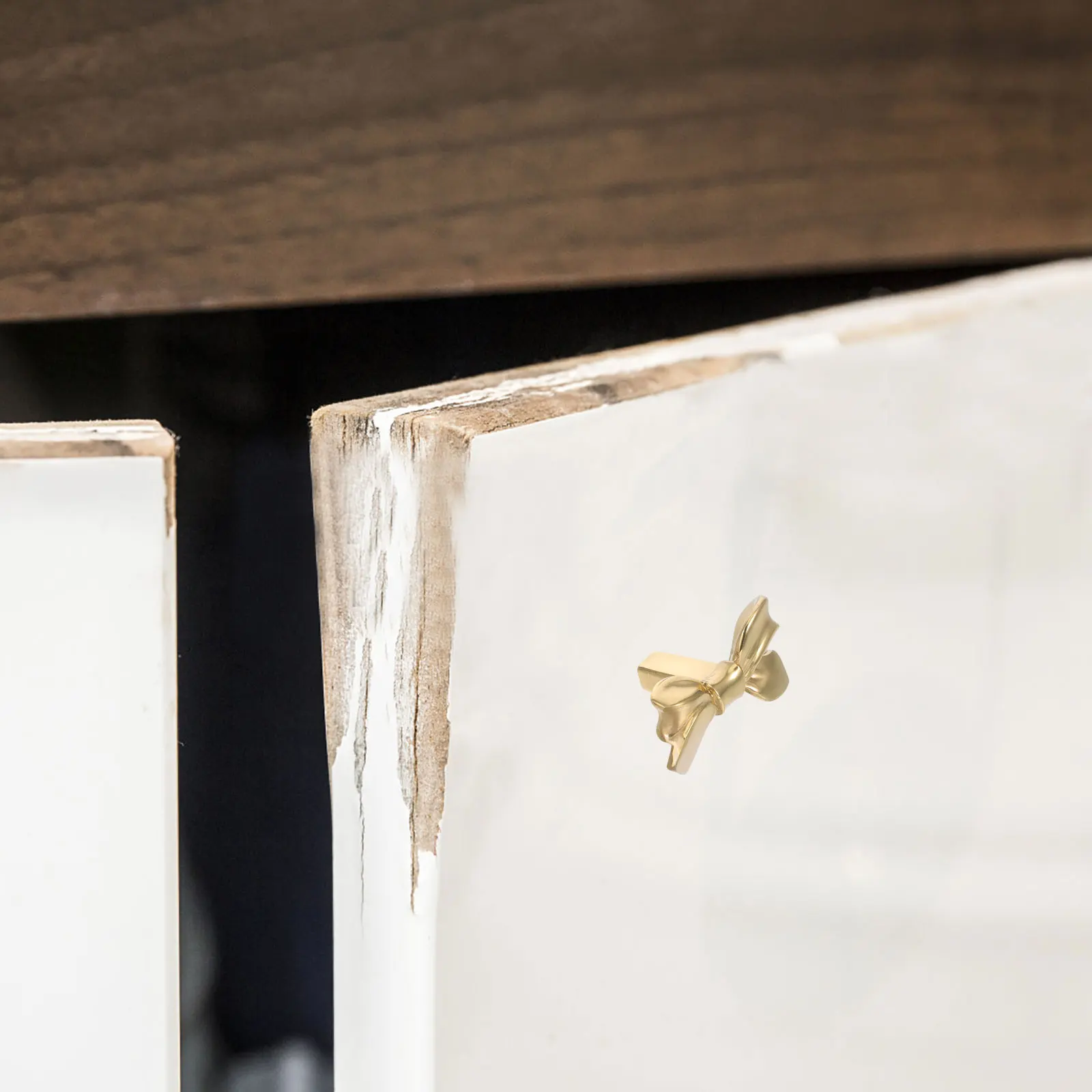 

Brass Bow Knobs Drawer Pull Brass Bow Shape Cabinets Knobs H Shaped Decorative Furniture Hardware Wardrobe Accessories
