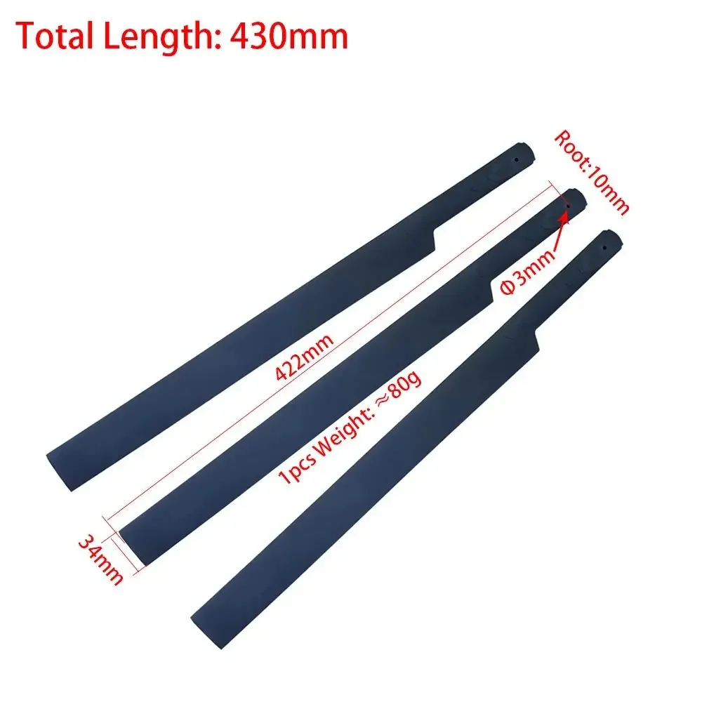 Lames principales en plastique d'origine de haute qualité 430MM pour hélicoptère Align Trex 500