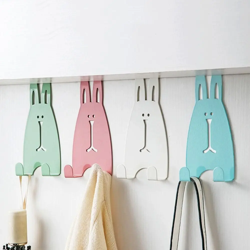 

Cartoon Rabbit Kitchen Cabinet Door Back Hook Hanging Rack Clothes Coat Hat Towel Hanger Storage Hook Bathroom Accessories
