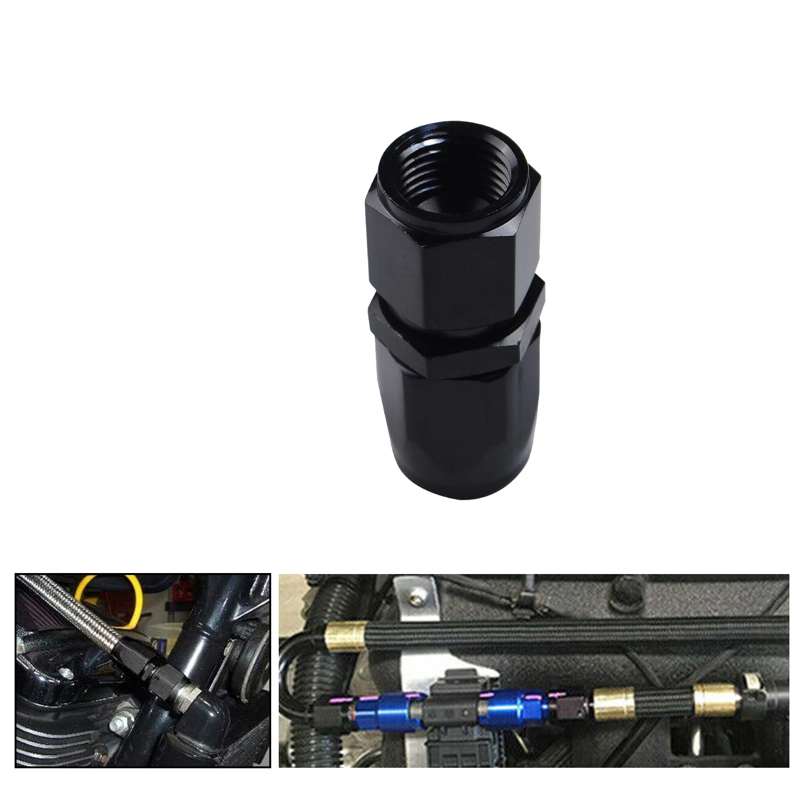 

AN6-0 Degree Straight Water Cooled Oil Fitting，Aluminum Alloy Black Detachable Joint for CPE Oil Cooler Pipe﻿