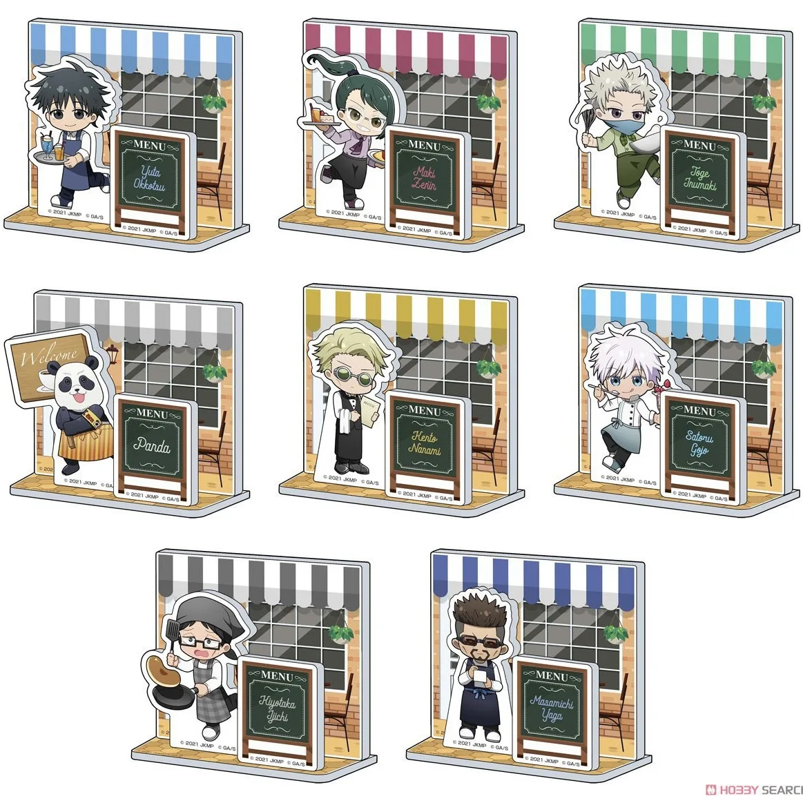 

8cm Anime Jujutsu Kaisen Figure Acrylic Stand Model Kids Toys Yuji Itadori Gojo Satoru Fushiguro Megumi Cosplay Birthday Gift