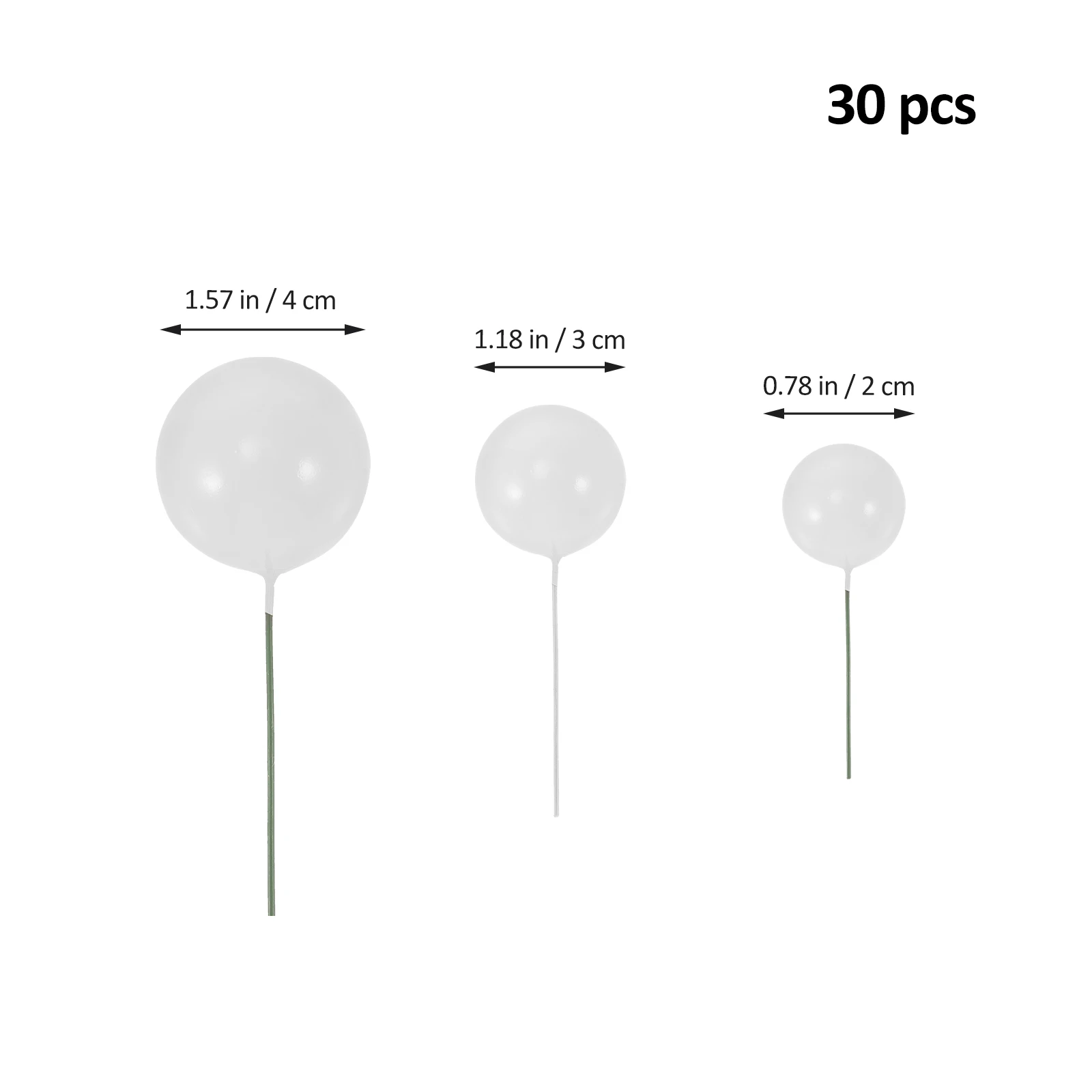 

30Pcs Cake Picks Foam Balls Colorful Inserts for Wedding Birthday Party Anniversary DIY Cake Decoration Supplies